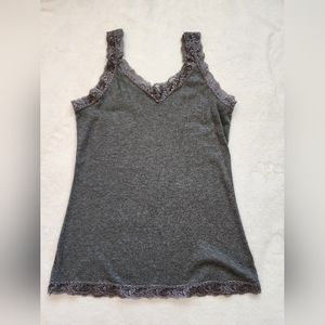 NorthCrest Two Way Ribbed Lace Tank Top Size XL